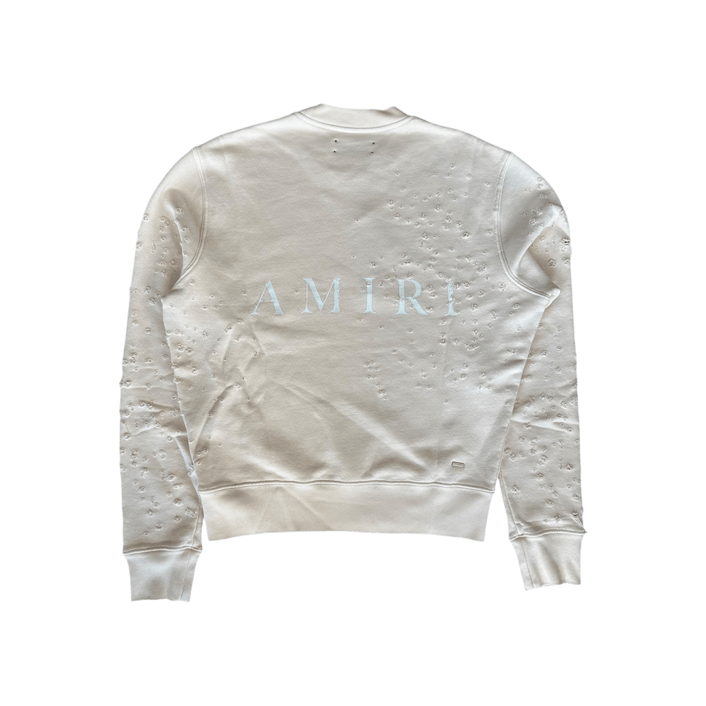 Amiri Cream MA Logo Shotgun Sweater - Morely TrendsAmiri Type here:)