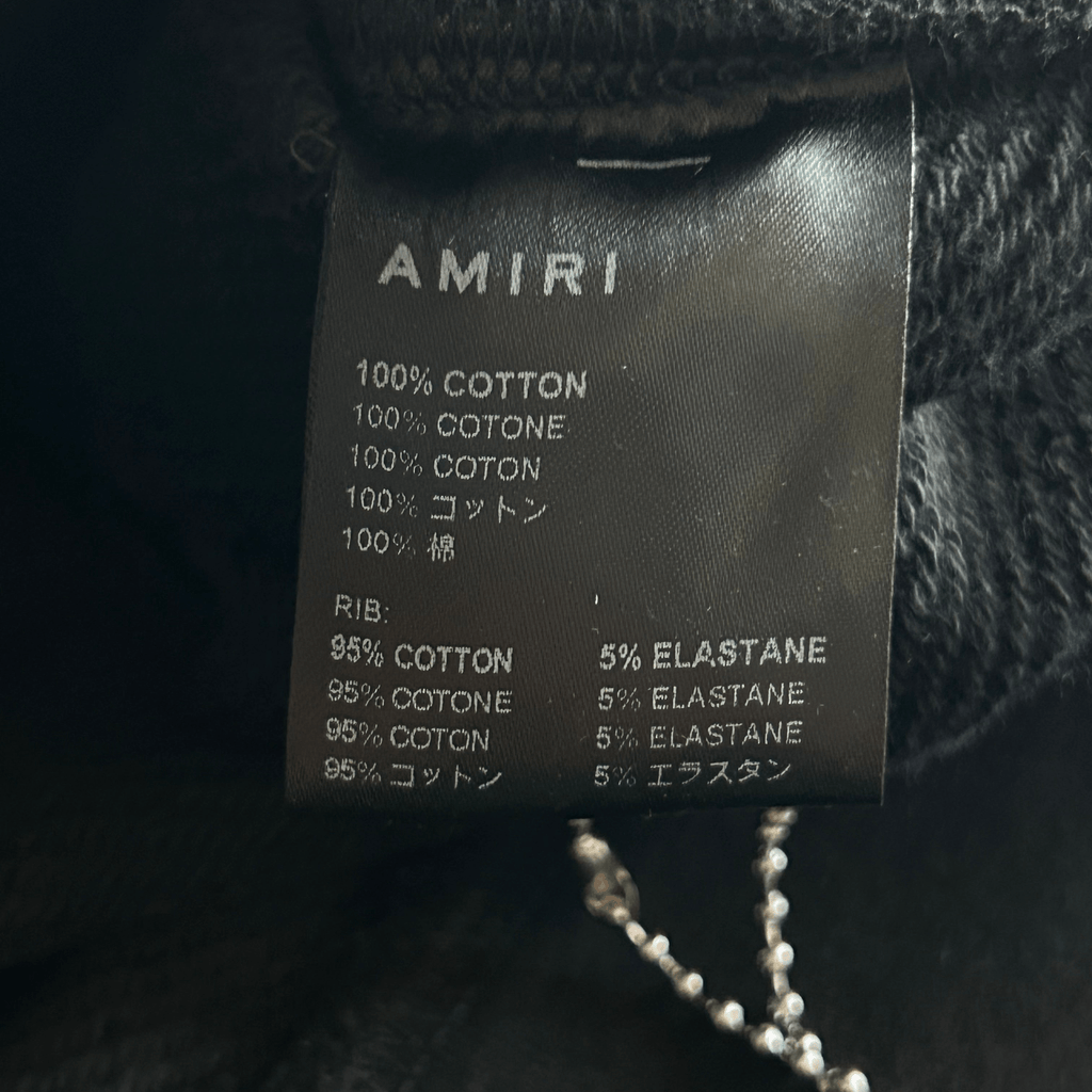 Amiri Black & Chrome Staggered Logo Hoodie - Morely TrendsAmiri Type here:)