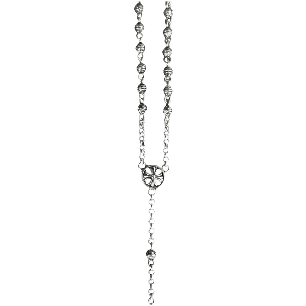 Chrome Hearts Rosary Bead Chain Silver Necklace - Morely TrendsChrome Hearts Type here:)
