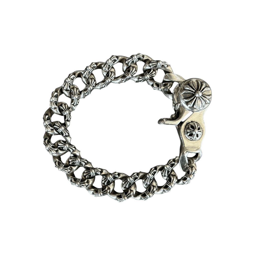 Chrome Hearts Silver Fancy Cuban Bracelet - Morely TrendsChrome Hearts Type here:)