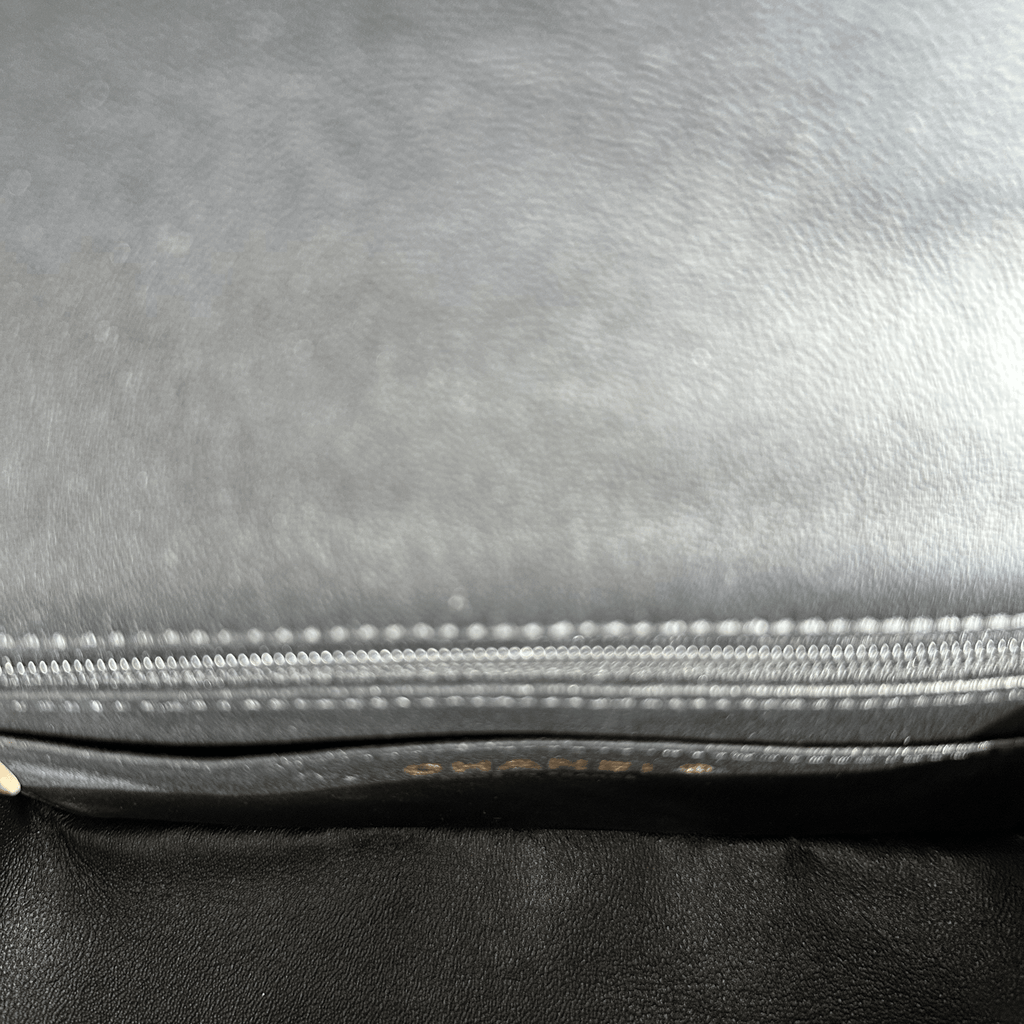 Chanel Black Lambskin Quilted Mini Top Handle Flap Bag - Morely TrendsChanel Type here:)