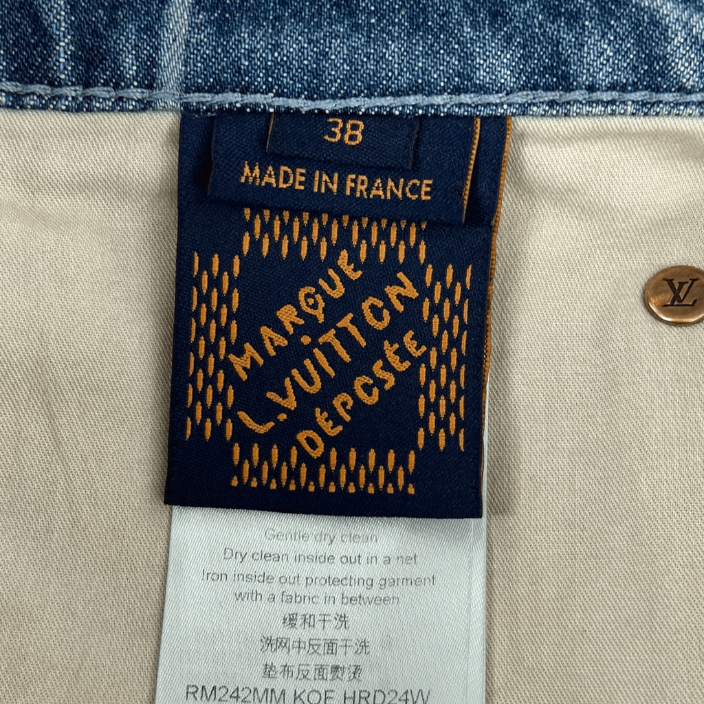 Louis Vuitton Blue & White Barbed Wire Monogram Denim Shorts - Morely TrendsLouis Vuitton Type here:)
