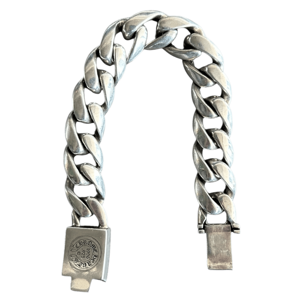 Chrome Hearts Silver & Diamond Cross Cuban Bracelet - Morely TrendsChrome Hearts Type here:)