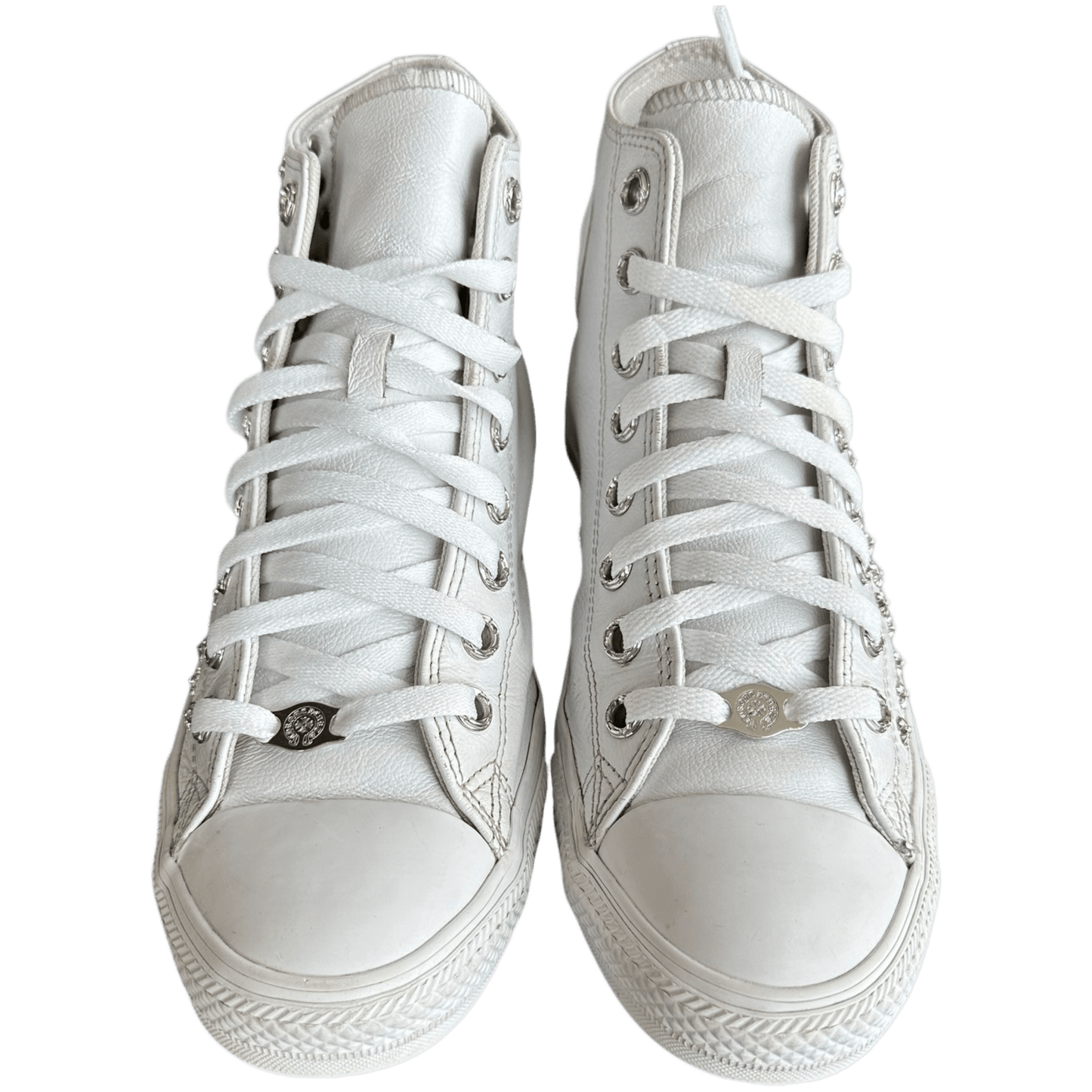 Chrome Hearts White Rhodium Cross High Top Converse - Morely TrendsChrome Hearts Type here:)