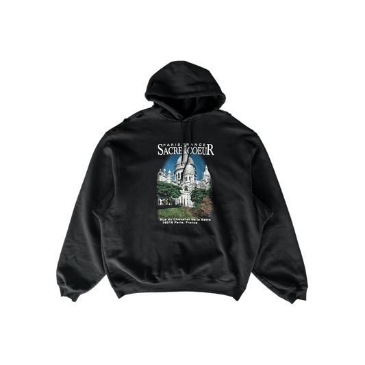 Balenciaga Black Notre Dame Distressed Hoodie - Morely TrendsBalenciaga Type here:)