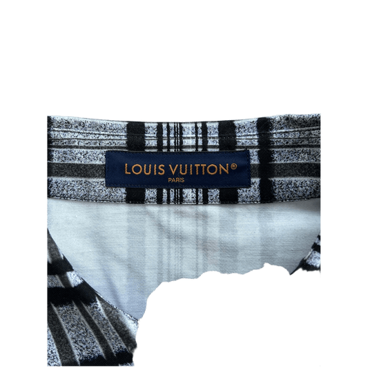 Louis Vuitton Grey & Black Plaid Blurry Vision of a Bright Future Button Up Shirt - Morely TrendsLouis Vuitton Type here:)