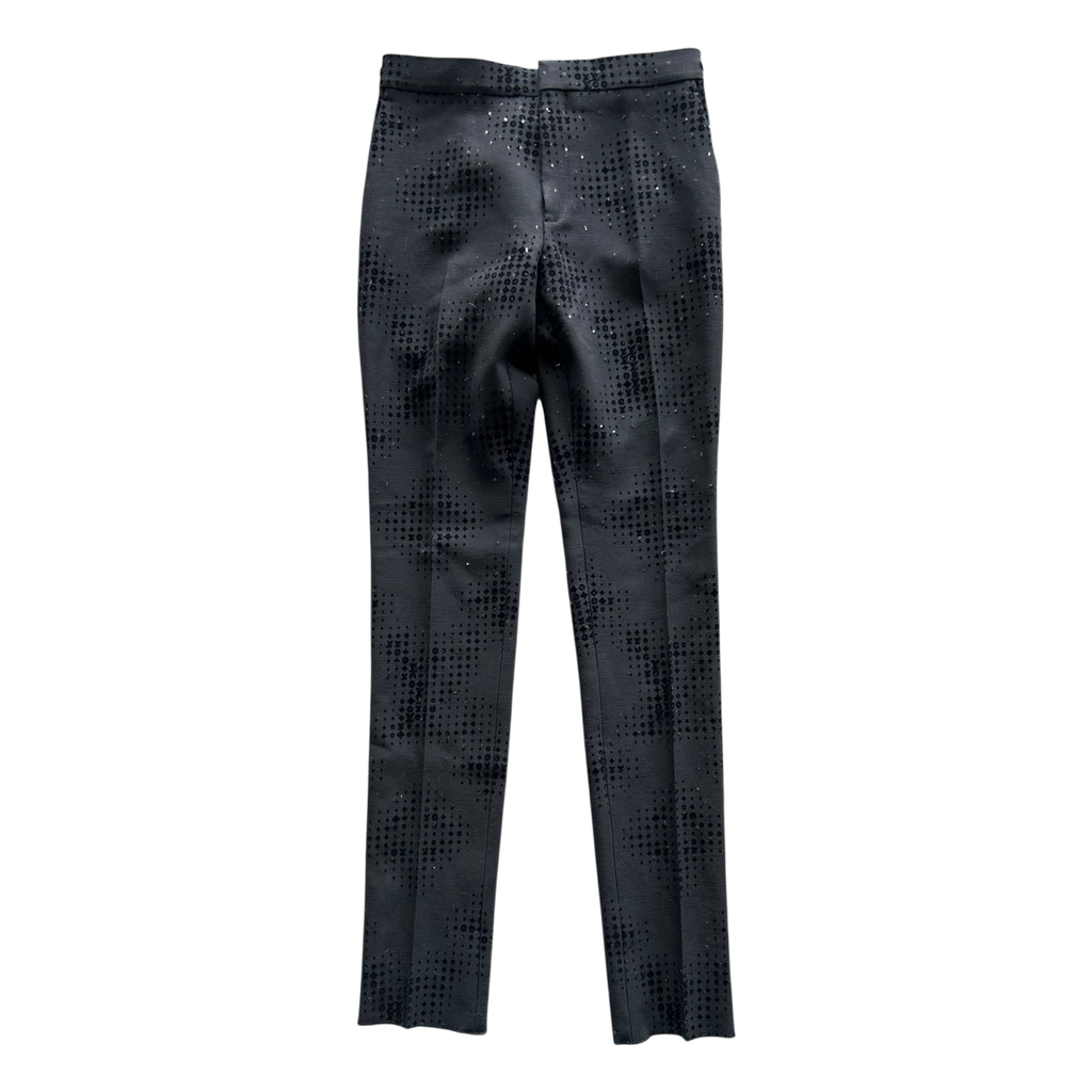 Louis Vuitton Black Crystal Monogram Trousers