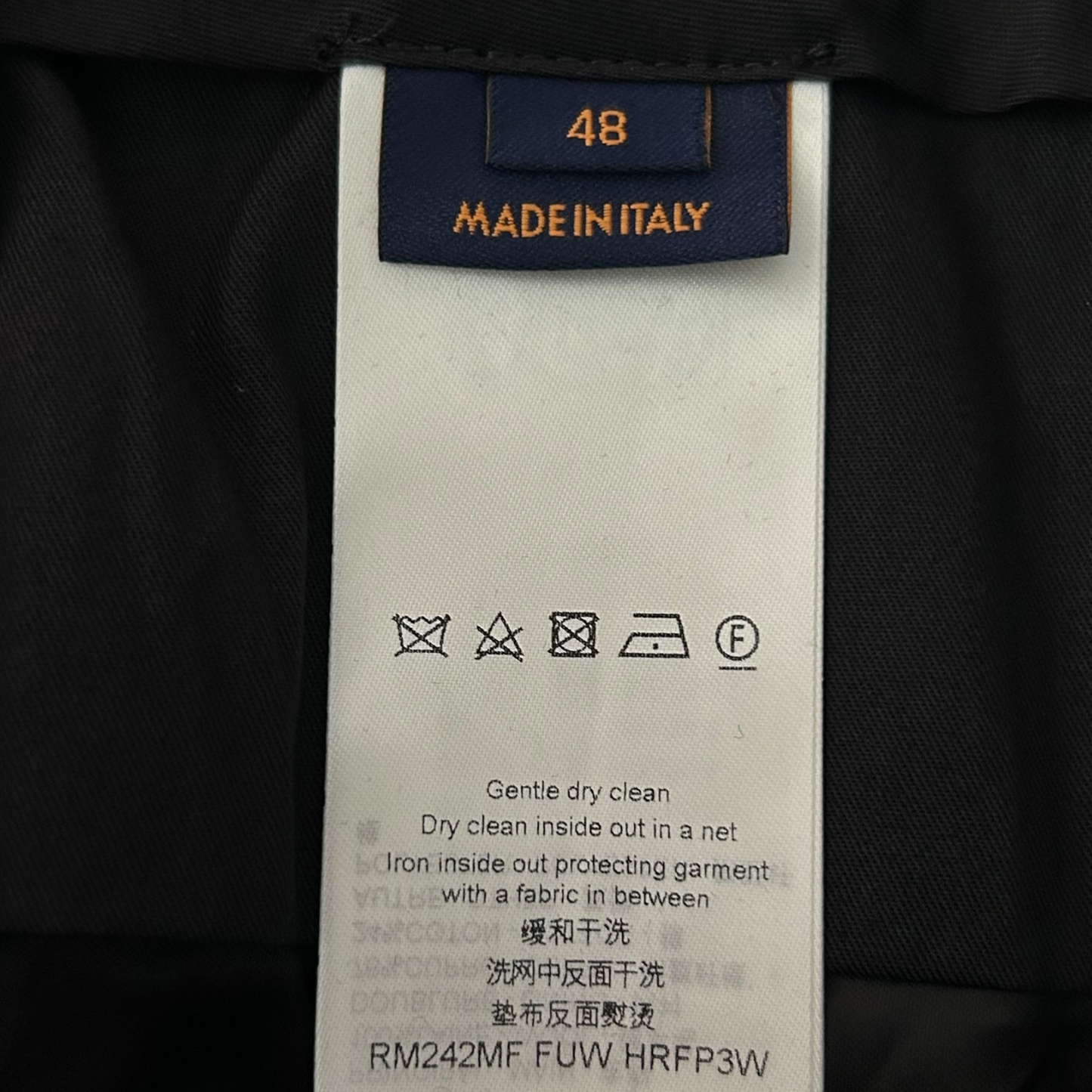 Louis Vuitton Black Crystal Monogram Trousers