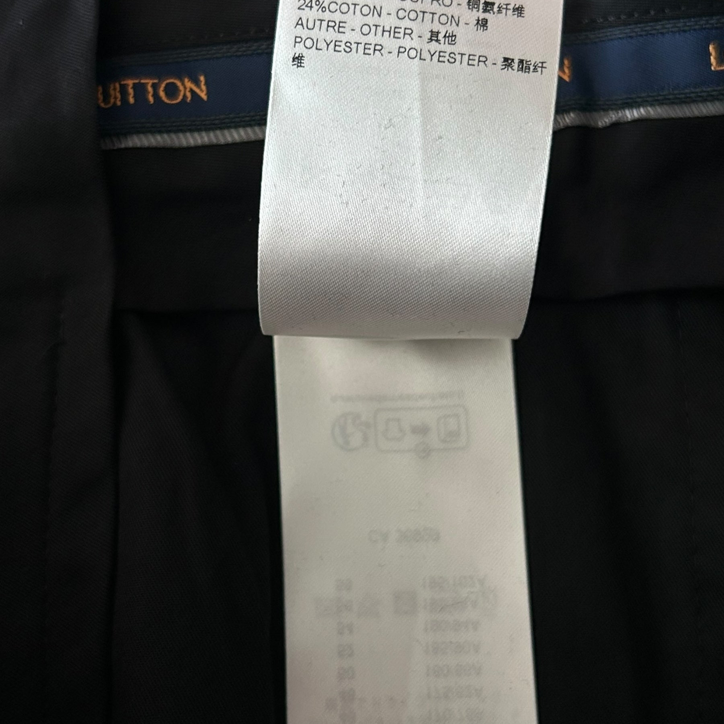 Louis Vuitton Black Crystal Monogram Trousers