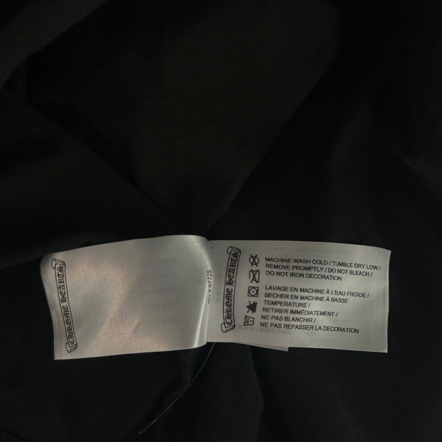 Chrome Hearts Black & White Neck Logo Longsleeve T-Shirt