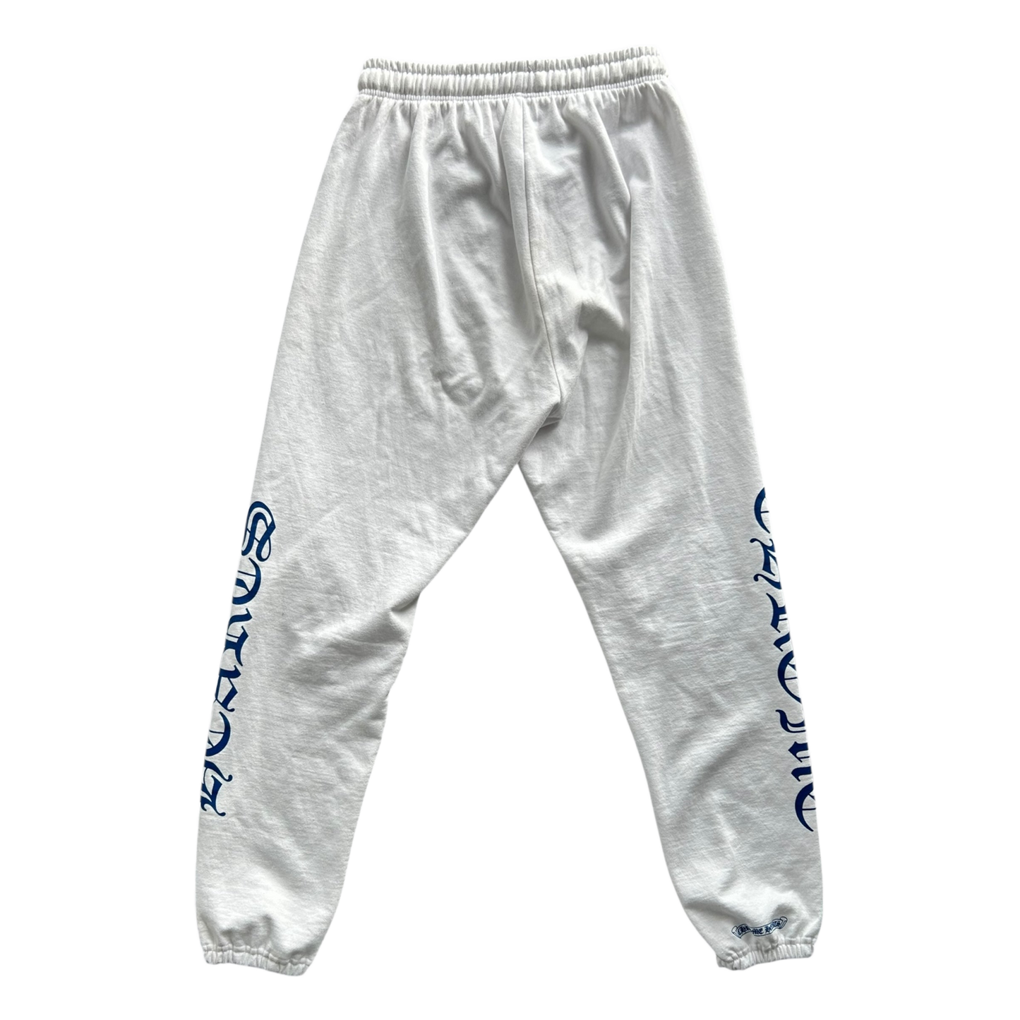 Chrome Hearts White & Blue Horseshoe Logo Sweatpants