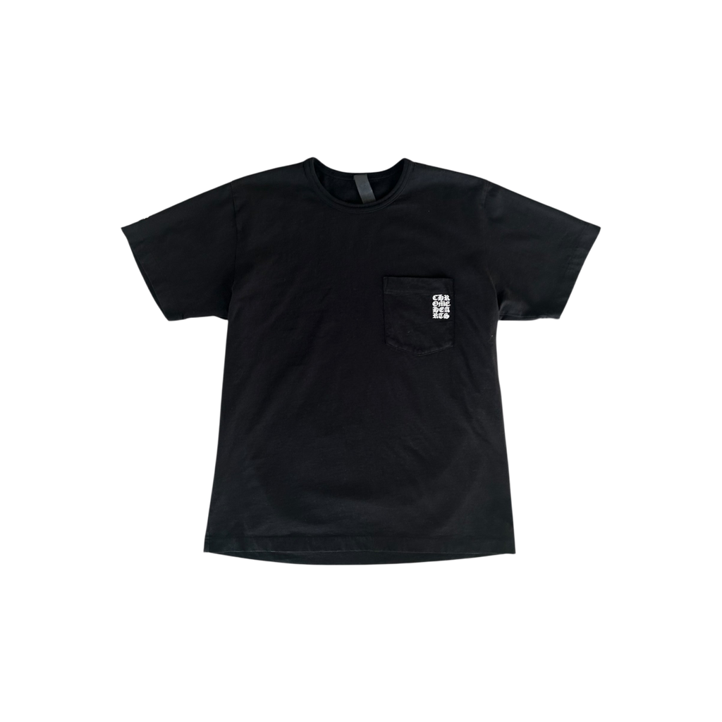Chrome Hearts Black & White Embroidered Eyechart Logo T-Shirt