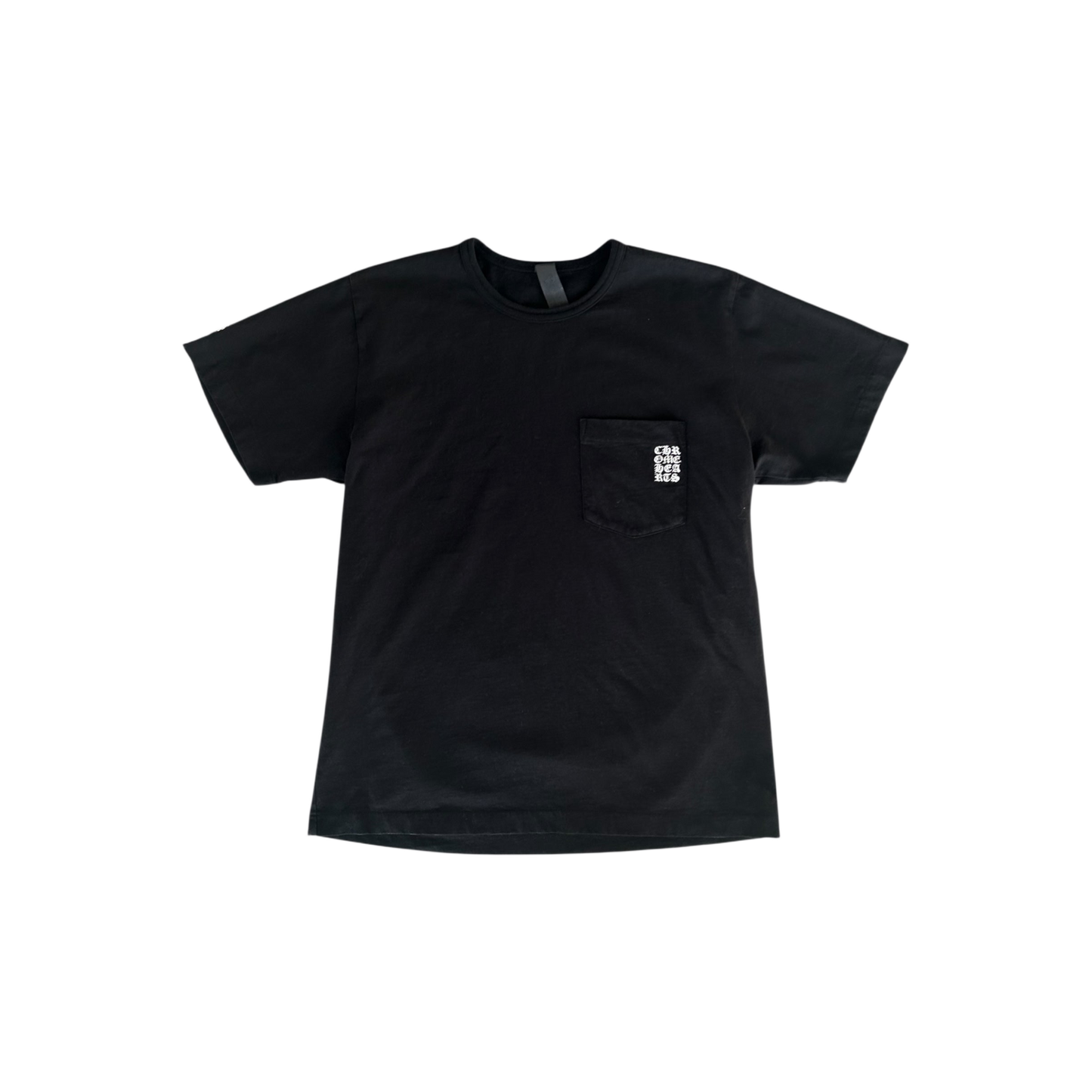 Chrome Hearts Black & White Embroidered Eyechart Logo T-Shirt