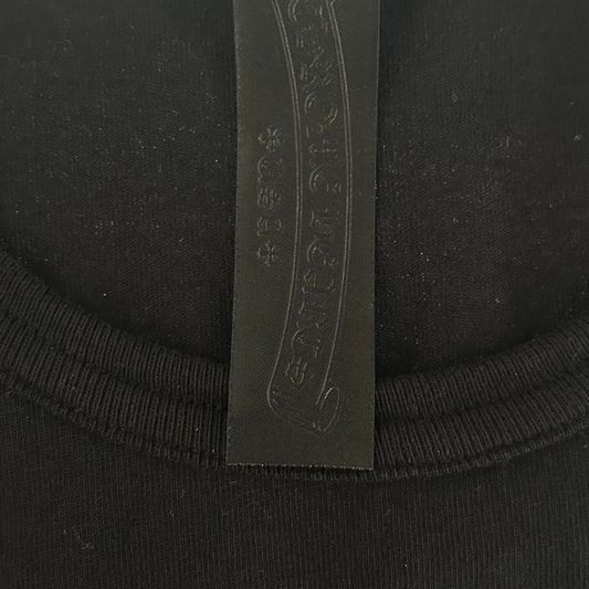 Chrome Hearts Black & White Embroidered Eyechart Logo T-Shirt