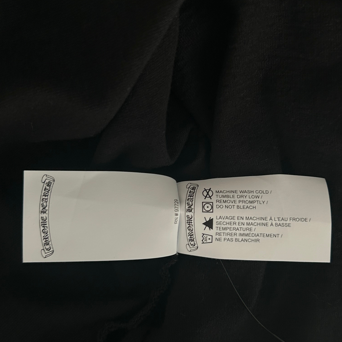 Chrome Hearts Black & White Embroidered Eyechart Logo T-Shirt