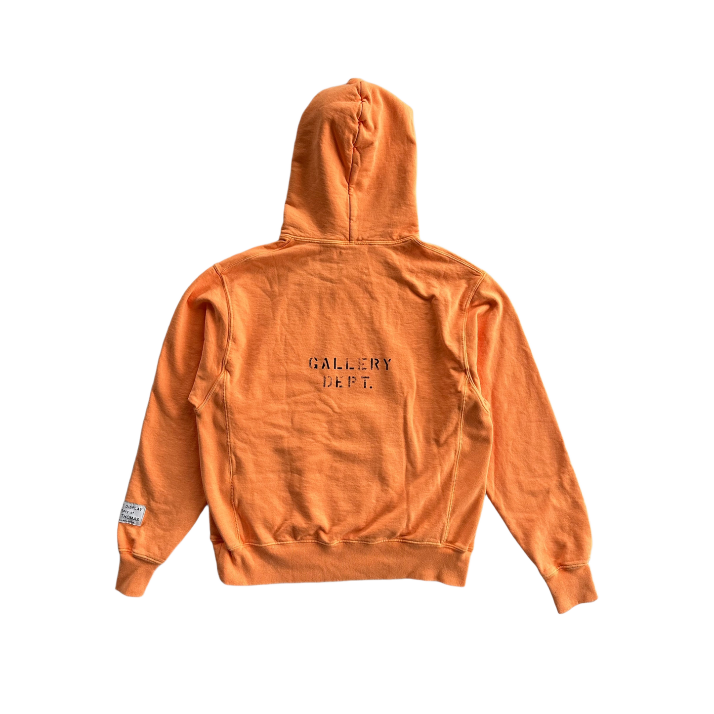 Gallery Dept Orange & Black Dept Logo Hoodie