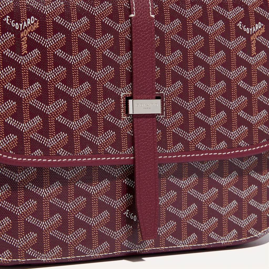 Goyard Goyardine Belvedere II Burgundy MM Messenger Bag