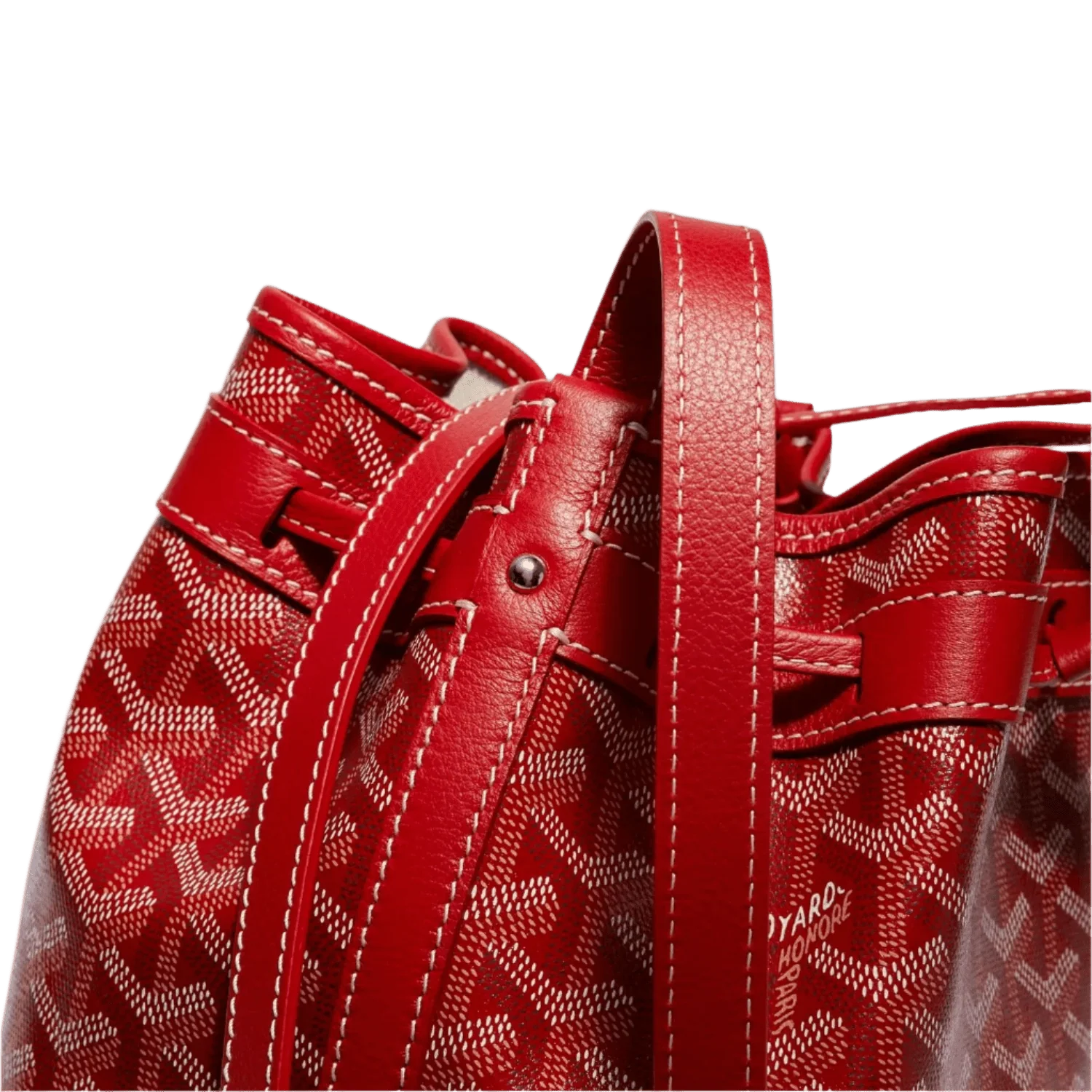 Goyard Petit Flot Bucket Bag Red