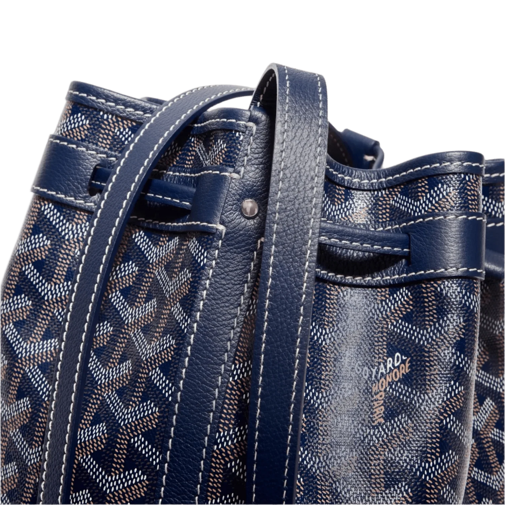 Goyard Petit Flot Bucket Bag Navy