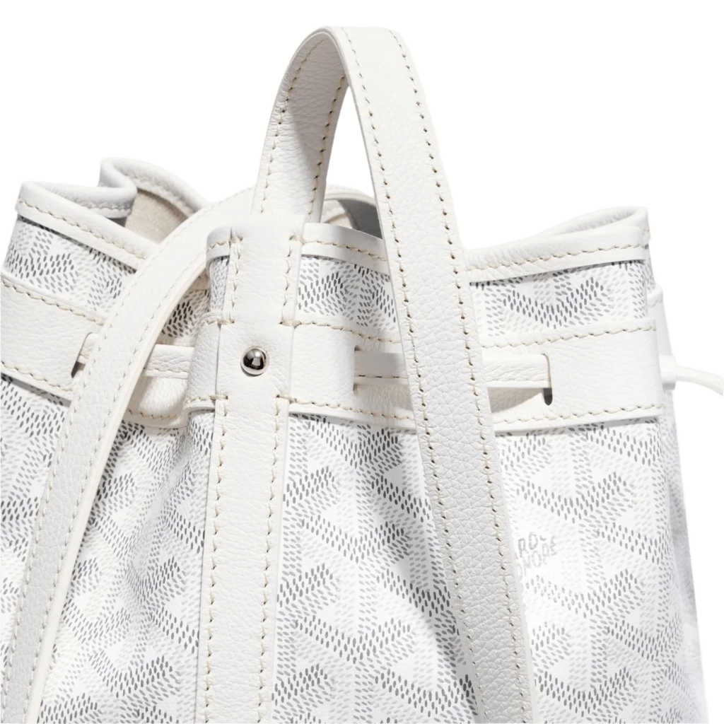 Goyard Petit Flot Bucket Bag White
