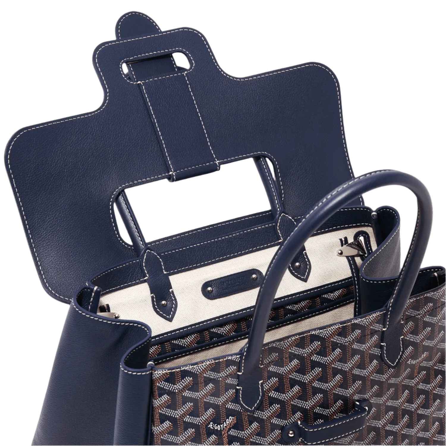 Goyard Saigon Tote Bag Navy Blue
