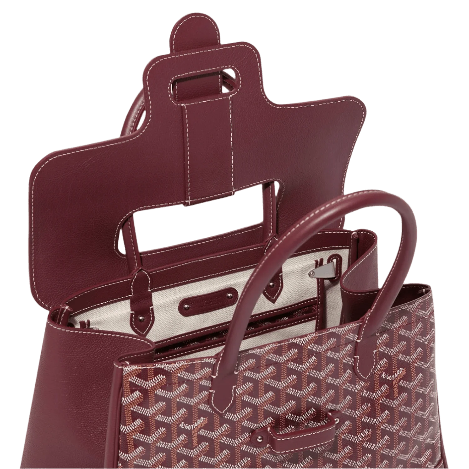 Goyard Saigon Tote Bag Burgundy
