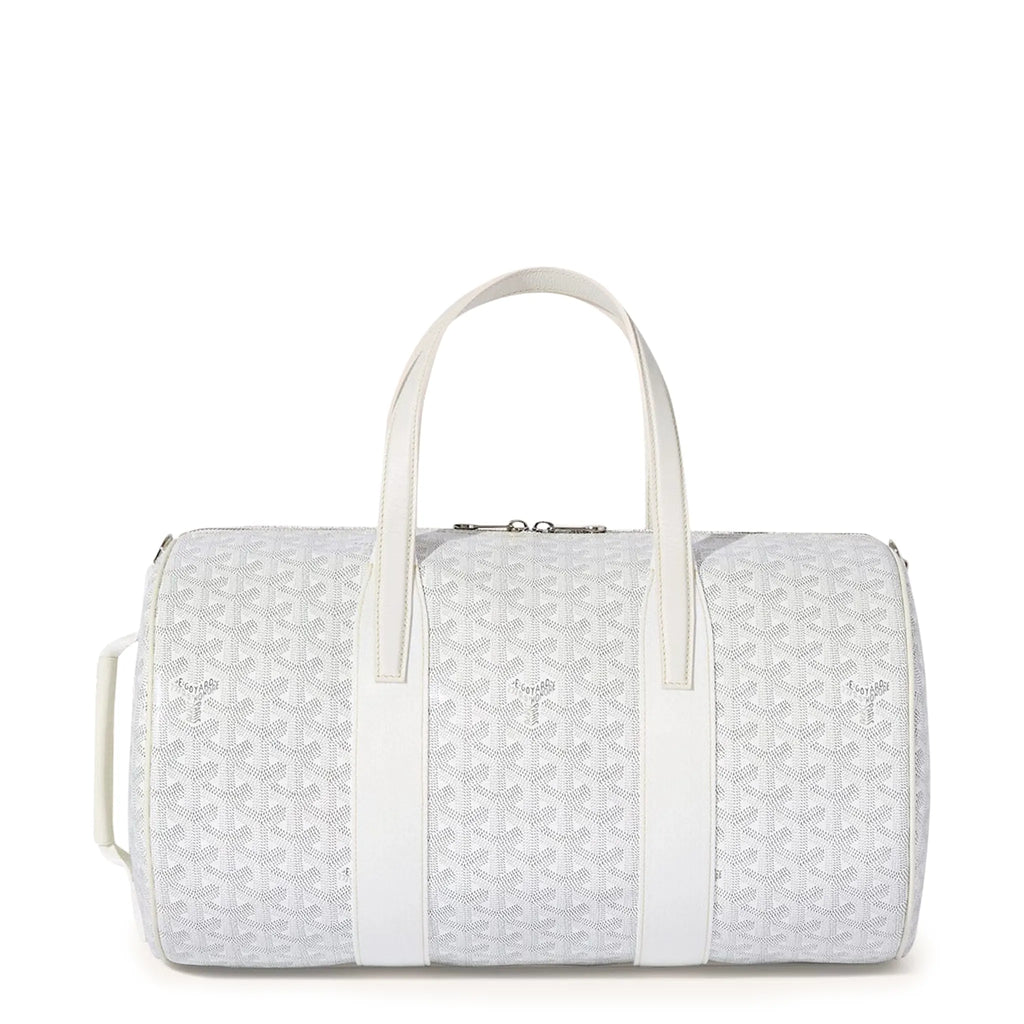 Front view of Goyard Barrel 40 Sports Bag White BARREL040TY50CL50P