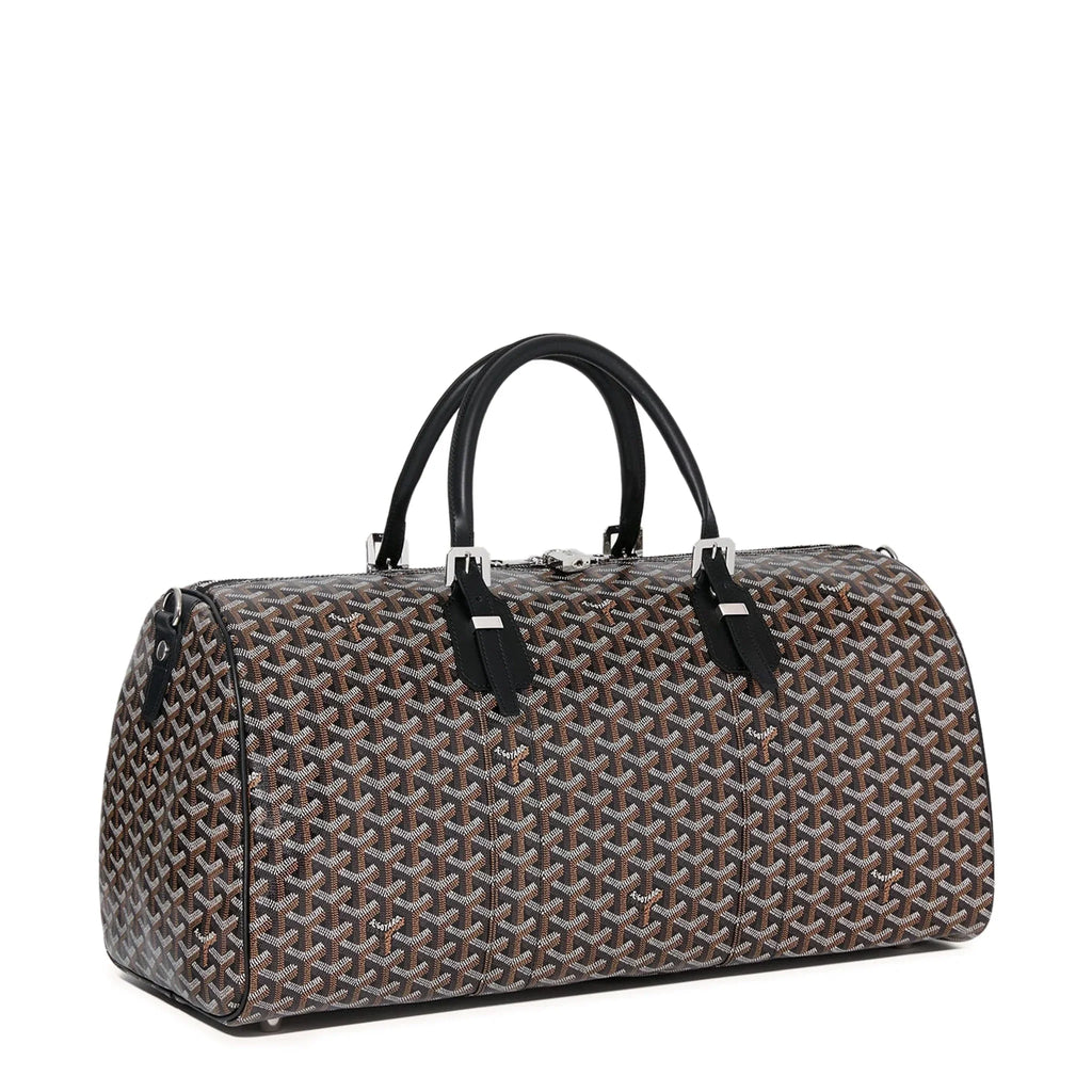 Front view of Goyard Boston 50 Black Bag