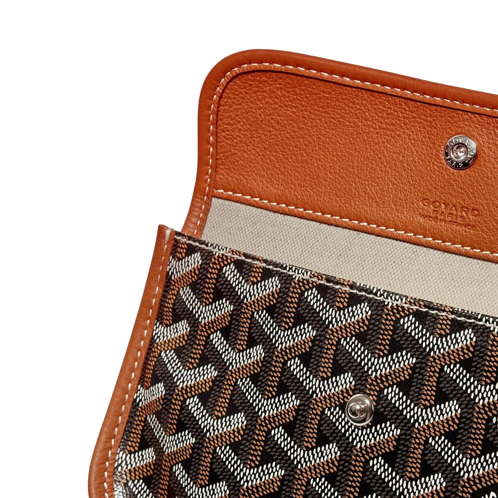 Detail view of Goyard Saint Louis PM Tote Bag Black Tan STLOUIPMLTY01CL03P