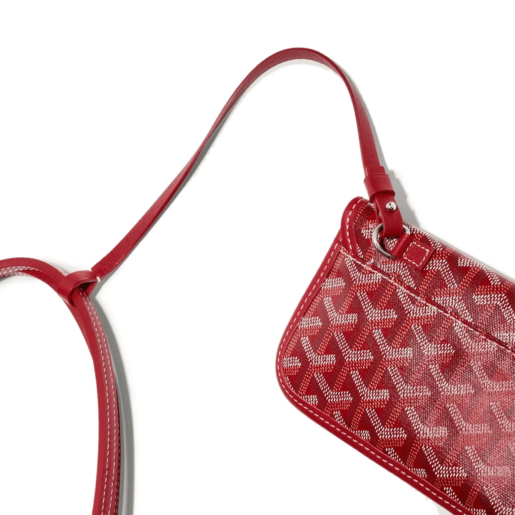 Detail view of Goyard Saint Louis PM Tote Bag Red STLOUIPMLTY02CL02P