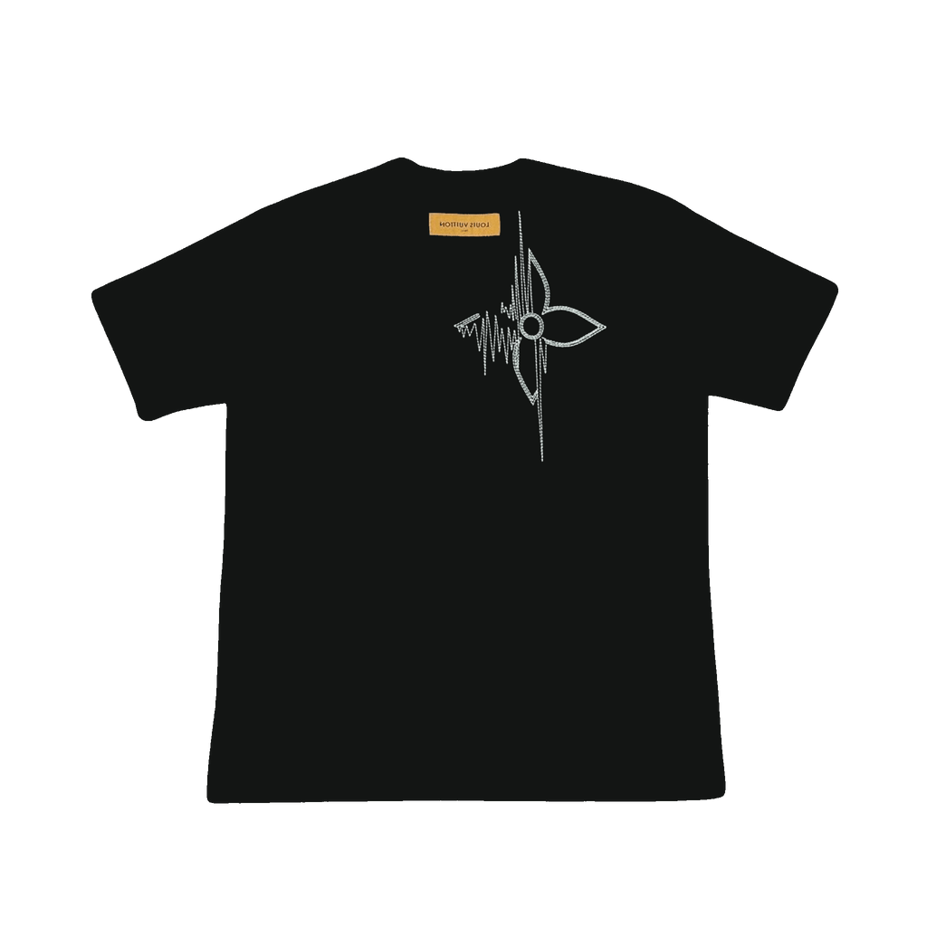 Louis Vuitton Embroidered LV Frequency Logo T-Shirt Black
