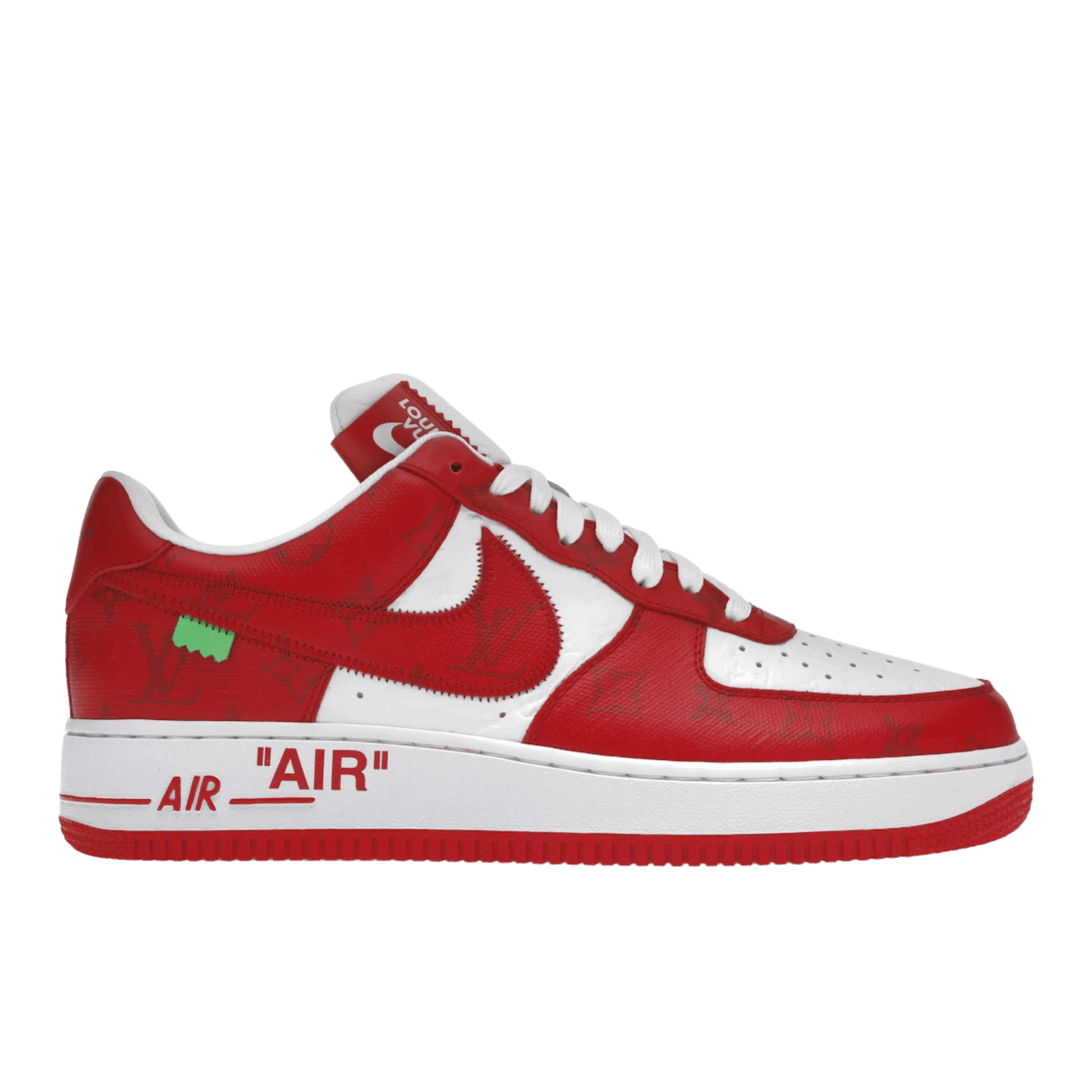 Louis Vuitton Nike Air Force 1 Low By Virgil Abloh White Red