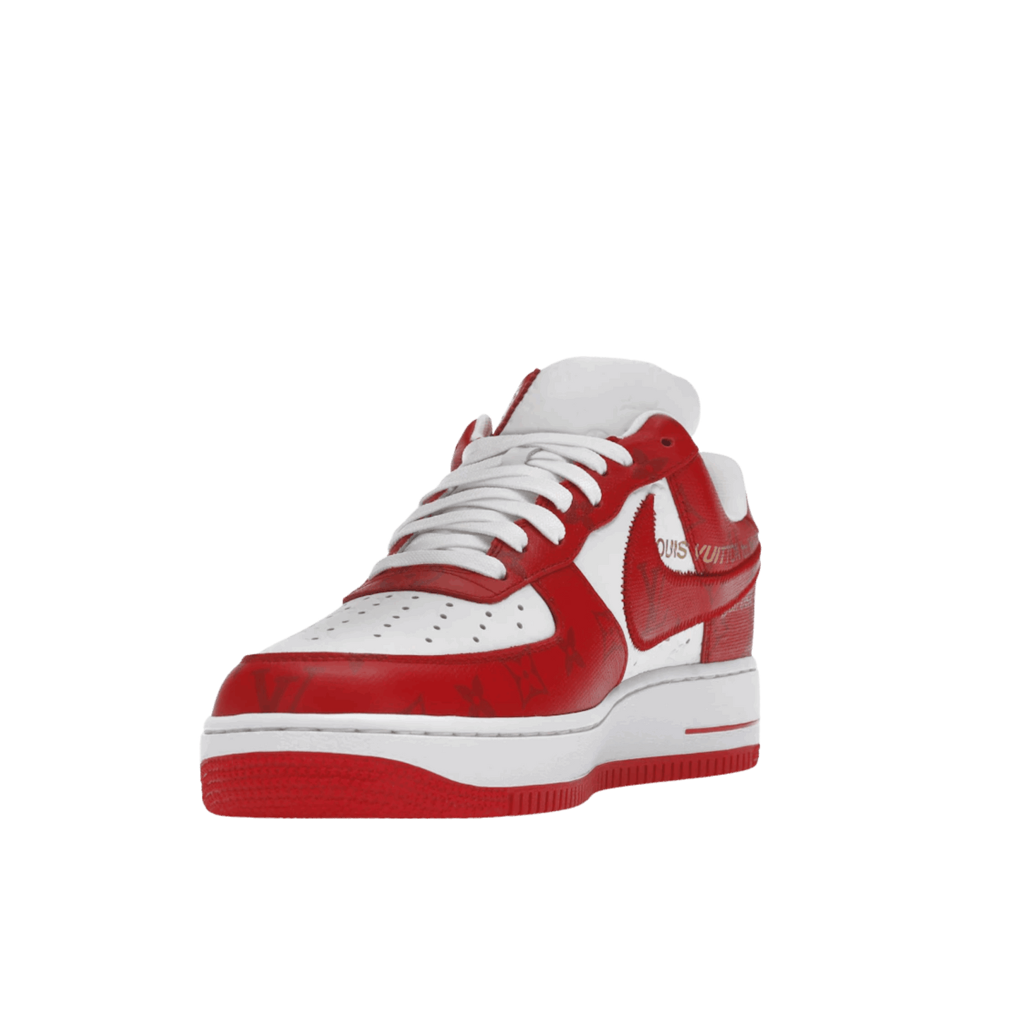 Louis Vuitton Nike Air Force 1 Low By Virgil Abloh White Red