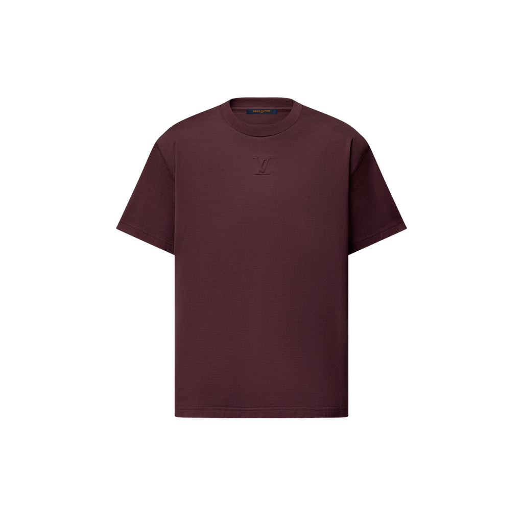 Louis Vuitton LV Embossed Logo T-Shirt Burgundy